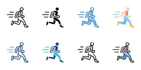 Running icon set multiple style collection 
