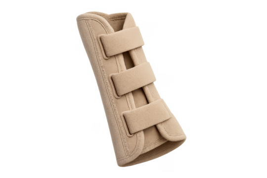 Beige orthopedic wrist brace providing injury support