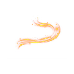 Abstract Golden Swirl with Glittering Particles.