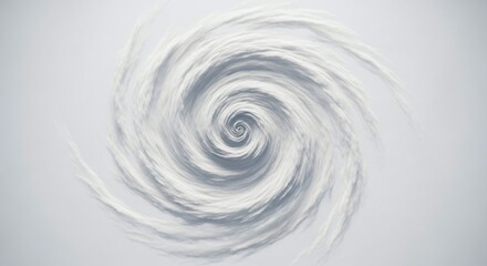 Abstract white swirling vortex pattern on a light background, representing motion, energy, and dynamic movement, with a sense of depth and fluidity