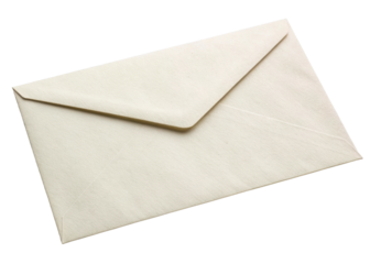 A lightcolored textured envelope viewed from above, ideal for mailings, correspondence, and communication themes in graphic projects.