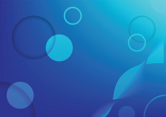 Abstract Blue Background with Circles and Gradient for Design