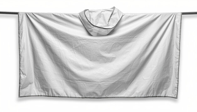 Rain poncho image on white background