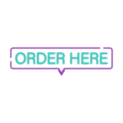 Order Here button for online shopping and service.