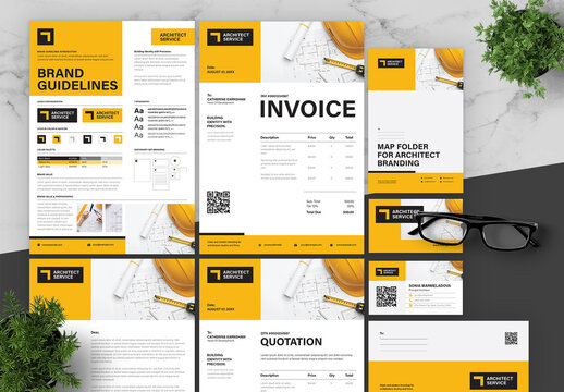 Yellow And Black Brand Guidelines Architecture