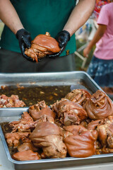 Pork leg rice, Thai food