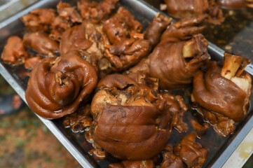 Pork leg rice, Thai food