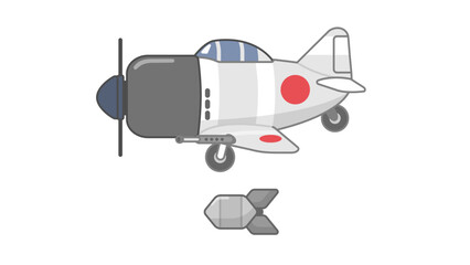 卡通二战-零式战斗机