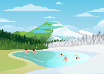 旅游系列-游泳冰雪两重天