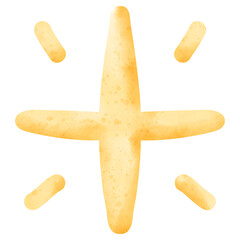 Watercolor Star Illustration, Sparkling, Blink, Cute Star 