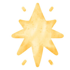 Watercolor Star Illustration, Sparkling, Blink, Cute Star 