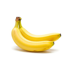 Yellow bananas isolated on white background.Clipping path.