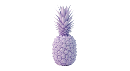 Minimalist Lavender Purple Pineapple Abstract 3D Render Isolated on White Background