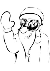 Nikolaus mit Sonnenbrille 