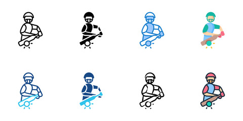 Cricket icon set multiple style collection 
