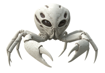 Alien creature with crab-like features and large eyes