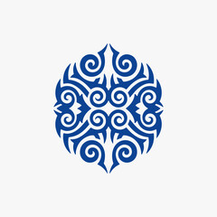 Intricate tribal mandala ornament on a white background. Vector Sign for Banner, Logos, Labels, tattoo, and Icons.