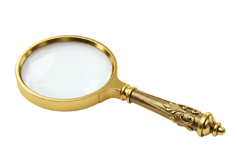 Elegant antique magnifying glass for detailed inspection discovery