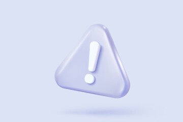 3d alert notice icon sign on speech bubble. negative check list buttons choice for false, urgency correct, tick message reminder for problem. 3d emergency icon vector render illustration