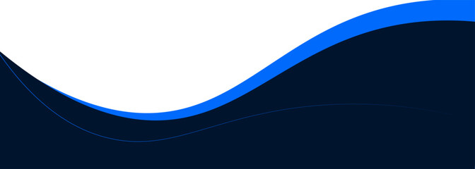 Abstract Blue Wave Design With White Space On Dark Navy Background For Modern Graphics
