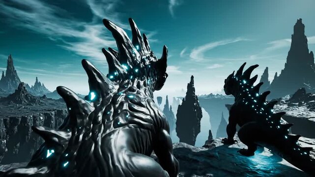 Godzillas Stare - A Digital Encounter on an Alien World.