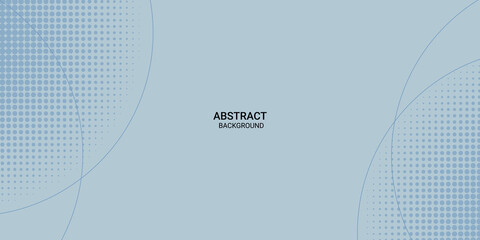 Minimal Halftone Dot and Circle Abstract Background. Dusty Blue Subtle Geometric Pattern and Texture for Design