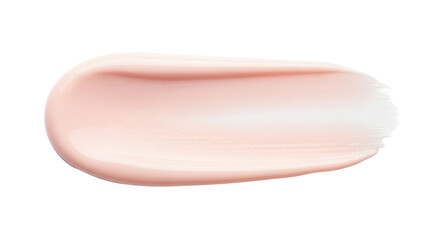 Light peach pink cosmetic cream smear texture isolated for beauty design