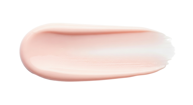 Light peach pink cosmetic cream smear texture isolated for beauty design