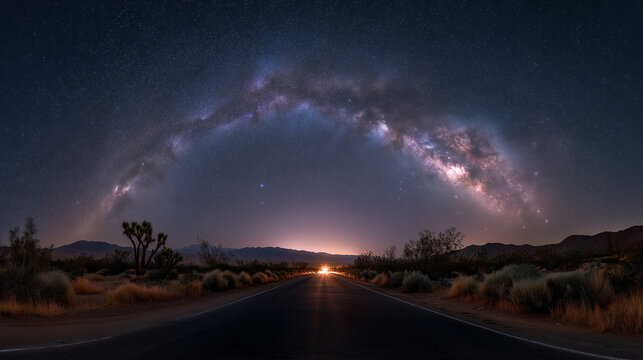 Dark night sky Milky Way galaxy scenic astrophotography