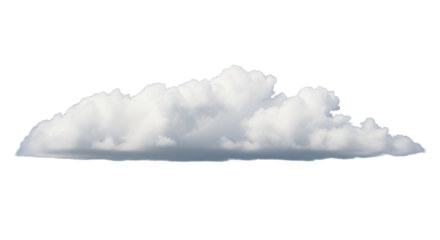 Realistic Stratocumulus Cloud Formation Isolated on Pure White Background