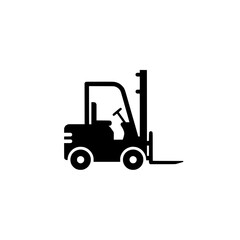 Forklift or Industrial Lift Truck Icon - Logistics and Warehouse