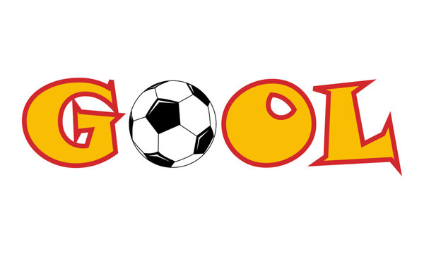 Gool Soccer Ball Abstract Graphic. Modern Football Goal Concept Illustration. Suitable for sports branding, posters, team graphics, banners