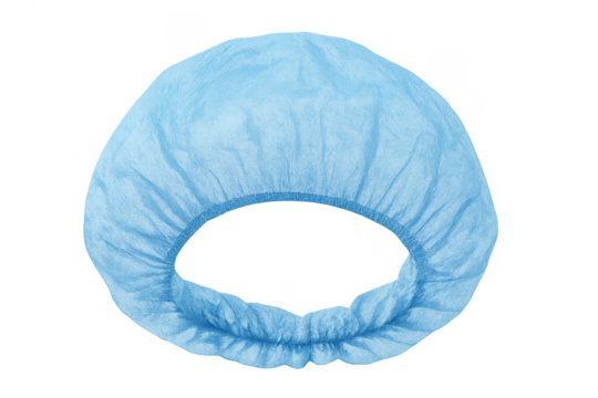 Blue disposable medical surgical bouffant cap