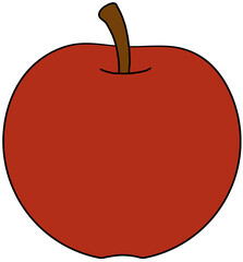 red apple vector illustration