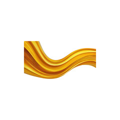 Abstract Wavy Yellow and Gold Textured Background Isolated on White Background