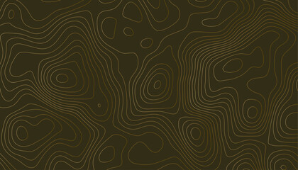 Golden Topographic Line Pattern Abstract Background
