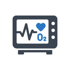 Heart rate oxygen monitor icon