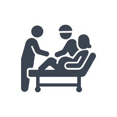 Prenatal pregnancy doctor checkup icon