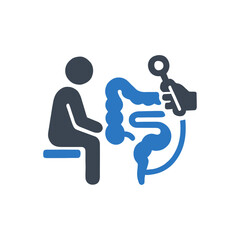 Colonoscopy intestine doctor checkup icon
