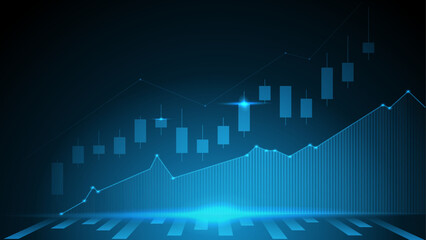 Fototapeta na wymiar stocks market investment trading background with candlestick chart