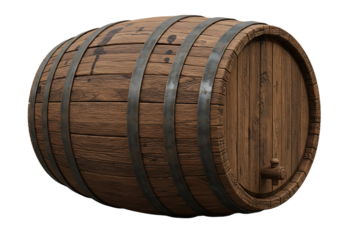 Aged wooden barrel for spirits or wine storage