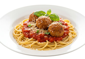 Savory spaghetti and meatballs, classic Italian comfort food delight