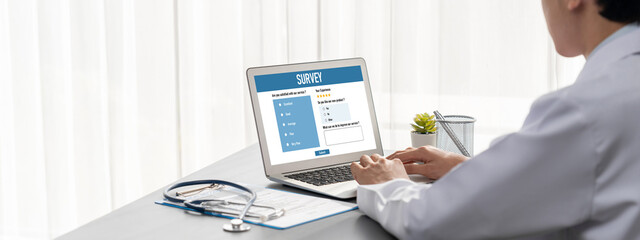 Online survey form for brisk digital information collection on the internet network