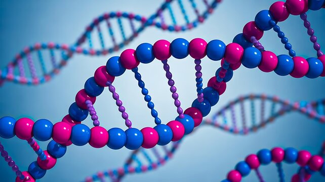Colorful 3D DNA Helix Structure Illustrating Genetics, Molecular Biology, and Genome Research
- Powered by Adobe