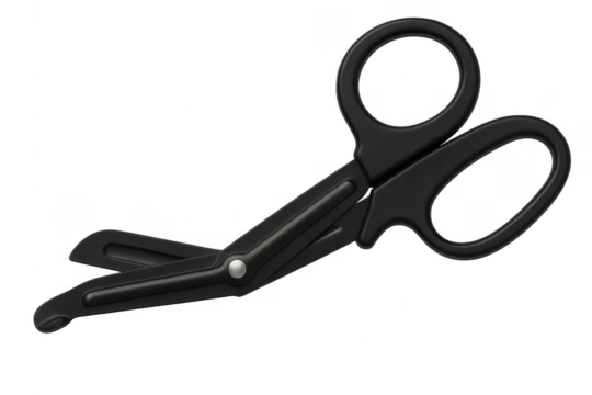 Black medical trauma shears for first aid and emergency