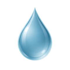 Realistic Blue Water Drop Vector Isolated Graphic Resource Illustration isolated on Transparent Background