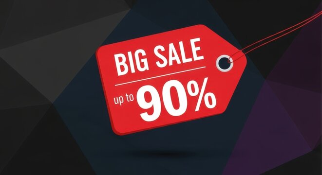 Big Sale Up To Ninety Percent Off Promotional Offer