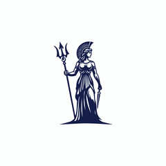 Athena Goddess of War Logo