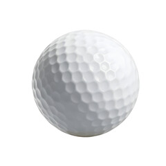Realistic Golf Ball Macro Shot on Transparent PNG Background