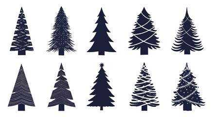 Christmas Tree Silhouettes Collection